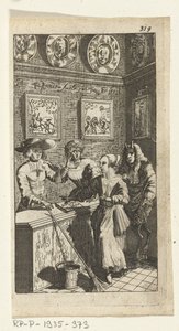 Udawany diabeł Ilustracja książkowa dla Simona de Vries, Seven Duyvelen rządzący i służący w Hedendaeghsche Dienstmaegden, Amsterdam, 1682