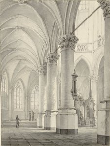 Wnętrze Nowego Kościoła w Delft autorstwa Johannes Jelgerhuis