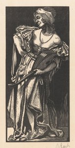 Kobieta z lutnią autorstwa Johannes Josephus Aarts (signed by artist)