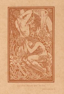Adam i Eva na de zondeval Nasi Pierwsi Rodzice po Upadku (tytuł na obiekcie) autorstwa Johannes Josephus Aarts