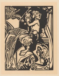 Satyr z kiścią winogron autorstwa Johannes Josephus Aarts