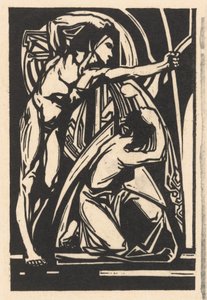 Stojący mężczyzna i klęcząca kobieta autorstwa Johannes Josephus Aarts