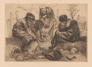 kobiety w żałobie autorstwa Johannes Josephus Aarts