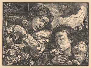 Dwie kobiety przy winorośli autorstwa Johannes Josephus Aarts
