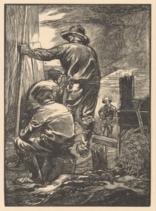 Czterech robotników nad wodą autorstwa Johannes Josephus Aarts