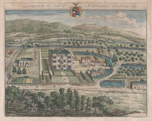 Easington, Siedziba Nathaniela Stevensa, [1712] wznowione 1768. autorstwa Johannes Kip