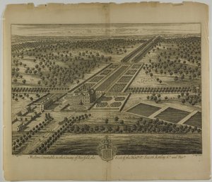 Melton Constable w hrabstwie Norfolk, tablica 51 z Britannia Illustrata autorstwa Johannes Kip
