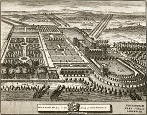 Wollaton Hall i Park Nottingham, Nottinghamshire, c1707