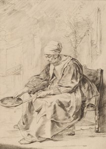 Kobieta naleśnikowa, 1768. autorstwa Johannes Kornlein