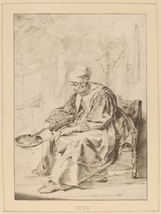 Kobieta naleśnikowa, 1768. autorstwa Johannes Kornlein
