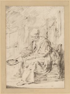 Kobieta naleśnikowa, 1768. autorstwa Johannes Kornlein