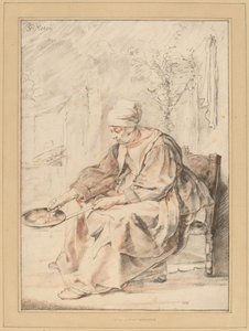 Kobieta naleśnikowa, 1768. autorstwa Johannes Kornlein