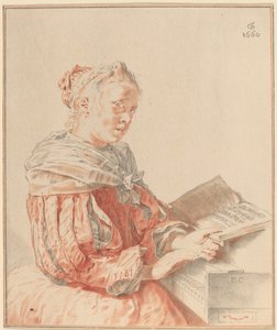 Młoda dziewczyna przy klawiaturze, 1767.