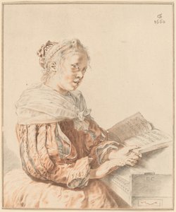 Młoda dziewczyna przy klawiaturze, 1767.