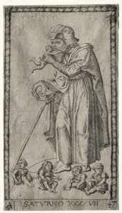 Saturn, 1547. autorstwa Johannes Ladenspelder