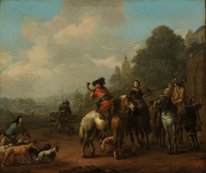 Powrót z polowania autorstwa Johannes Lingelbach