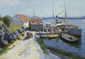 Przystań promowa w zachodniej Norwegii