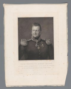 David Hendricus, Baron Chassé, generał porucznik, naczelny dowódca cytadeli w Antwerpii i potęgi morskiej Jego Królewskiej Mości na Skaldzie Wschodniej (tytuł na obiekcie) autorstwa Johannes Philippus Lange