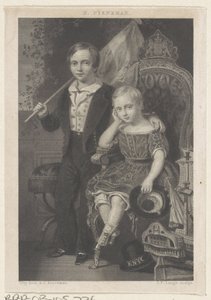 Portret Williama, księcia Holandii i Mauritsa, księcia Holandii autorstwa Johannes Philippus Lange