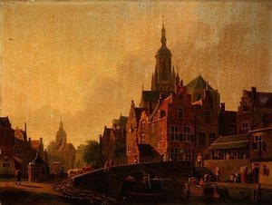 Holenderska scena miejska autorstwa Johannes Rutten