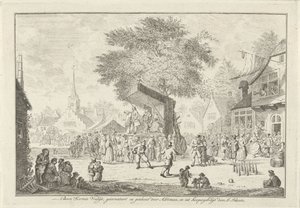 Jarmark na wsi, ok. 1750 Jarmark Jarmarku (tytuł na obiekcie) autorstwa Johannes Schouten