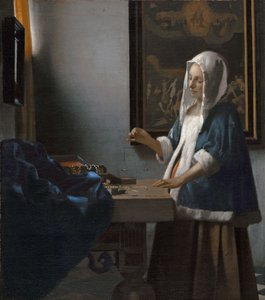 Kobieta trzymająca równowagę autorstwa Johannes Vermeer