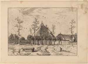 Gospodarstwo rolne autorstwa Johannes and Lucas van Doetechum after Master of the Small Landscapes