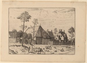 Szopa z domkiem autorstwa Johannes and Lucas van Doetechum after Master of the Small Landscapes