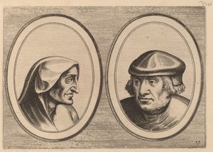 „Erdighe Kniertje” i „Unbekommerde Klaes” autorstwa Johannes and Lucas van Doetechum after Pieter Bruegel the Elder