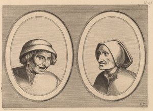 „Keesje Licht-hart” i „Verblinde Swaen” autorstwa Johannes and Lucas van Doetechum after Pieter Bruegel the Elder