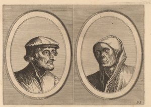 „Voorsichtighe Krijn” i „Broentje Spaer-garnki” autorstwa Johannes and Lucas van Doetechum after Pieter Bruegel the Elder