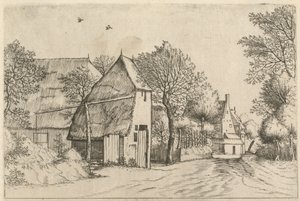 Wiejska droga z Draw Well autorstwa Johannes and Lucas van Doetechum after the Master of the Small Landscapes