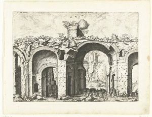 Drugi widok Term Dioklecjana Ruiny rzymskie, 1561 (tytuł serii)