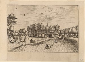 Gospodarstwo rolne autorstwa Johannes van Doetechum, the Elder and Lucas