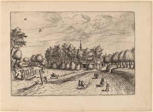 Gospodarstwo rolne autorstwa Johannes van Doetechum, the Elder and Lucas