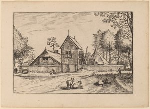 Zagroda z zabudowaniami autorstwa Johannes van Doetechum, the Elder and Lucas
