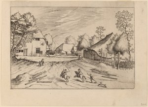 Karczma Swanna z Farmami autorstwa Johannes van Doetechum, the Elder and Lucas
