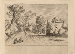 Wiejska Droga autorstwa Johannes van Doetechum, the Elder and Lucas
