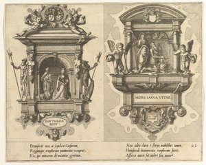 Cœnotaphiorum 22, 1563. Twórcy: Johannes van Doetecum I, Lucas van Doetecum. autorstwa Johannes and Lucas van Doetecum
