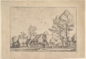 Duże Gospodarstwo ze Studnią Rysunkową z Ikon zagród i chałup wiejskich z..., ca. 1559-61.