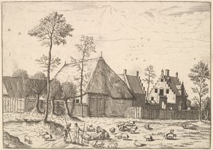 Szopa z Chatą, z Małych Pejzaży, 1559-61.