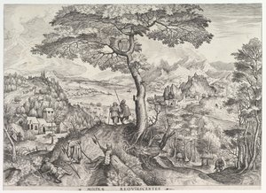 Żołnierze Rest Milites requiescentes z Wielkich Pejzaży, ca. 1555-56.