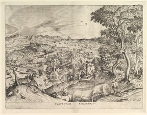 Belgijski Wagon Plaustrum Belgicum z Wielkich Pejzaży, ca. 1555-56.