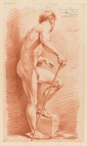 Stojący akt męski, widok z boku (I nagroda 1773) autorstwa Johannes van Dregt