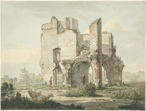 Ruiny opactwa Rijnsburg autorstwa Johannes van Lexmond