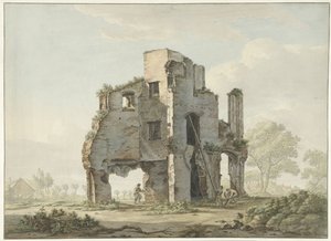 Rozbiórka ruin opactwa Rijnsburg autorstwa Johannes van Lexmond