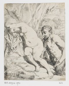 Śpiąca nimfa i satyra autorstwa Johannes van Seegen