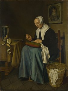 Siedząca Stara Kobieta, 1655 autorstwa Johannes van der Aeck