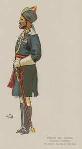 Oficer 3rd Lancers, kontyngent Hyderabad (kolor lito)