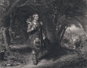 Ilustracja do Powrót żołnierza autorstwa Roberta Burnsa (rycina)